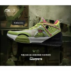 Disney X Li-Ning All Day 6 V2 The Muppets “Kermit” Men's Low Basketball Sneakers
