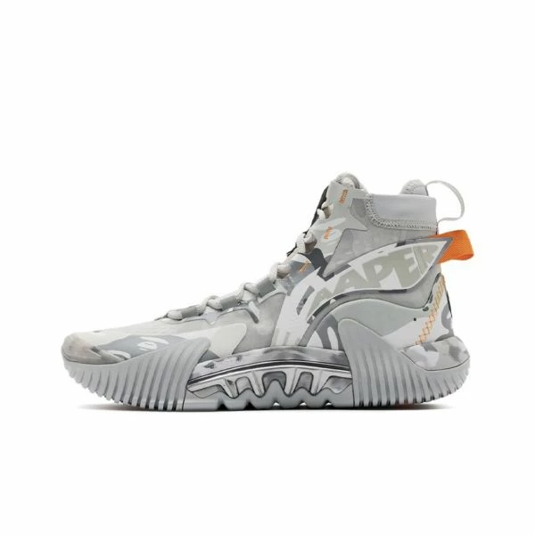 Aaper X Li-Ning Badfive 2 High Men‘s Basketball Shoes - Ice Ash