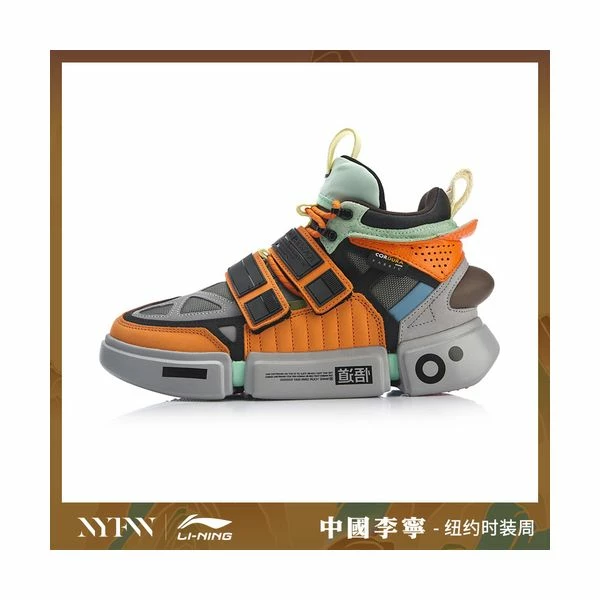Li-Ning 2019 NYFW Essence ๆ้ ACE + Menโs High Casual Shoes - Black/Gray/Orange