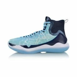 Li-Ning Yu Shuai XI 2017 Evan Turner China Trip Men's SOCK-LIKE Slip On Shoes - Blue/White