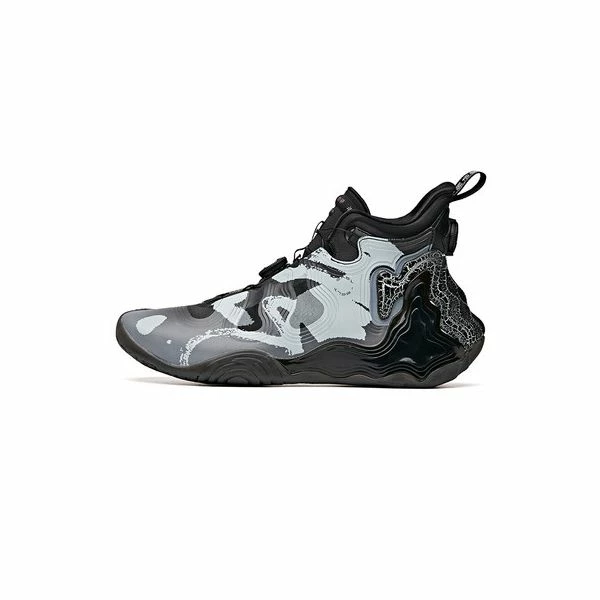 Anta Star Mountain Series Men‘s High Technology Sports Shoes - Black/Grey/Silver